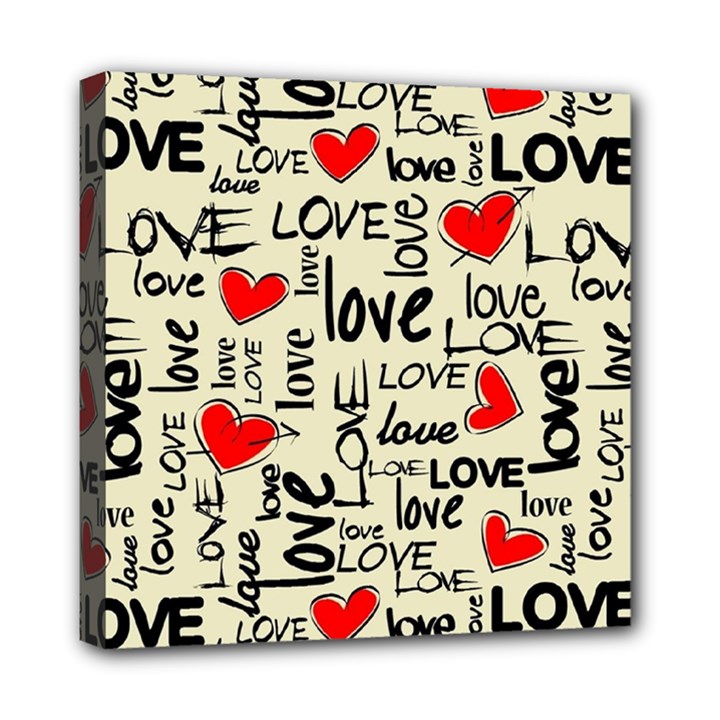 Love Abstract Background Textures Creative Grunge Mini Canvas 8  x 8  (Stretched)