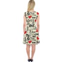 Love Abstract Background Textures Creative Grunge Capsleeve Midi Dress View2