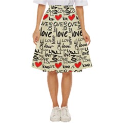 Love Abstract Background Textures Creative Grunge Classic Short Skirt by uniart180623