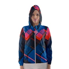 Minimalist Abstract Shaping Abstract Digital Art Women s Hooded Windbreaker by uniart180623