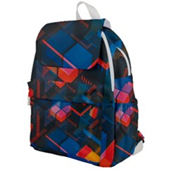 Minimalist Abstract Shaping Abstract Digital Art Top Flap Backpack by uniart180623