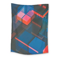 Minimalist Abstract Shaping Abstract Digital Art Medium Tapestry