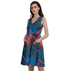 Minimalist Abstract Shaping Abstract Digital Art Sleeveless Dress With Pocket by uniart180623