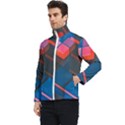 Minimalist Abstract Shaping Abstract Digital Art Men s Bomber Jacket View3