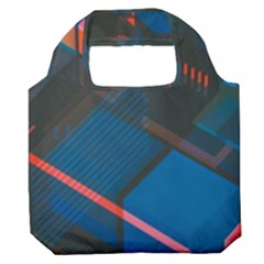 Minimalist Abstract Shaping Abstract Digital Art Premium Foldable Grocery Recycle Bag by uniart180623