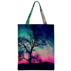 Tree Abstract Field Galaxy Night Nature Zipper Classic Tote Bag by uniart180623