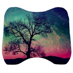 Tree Abstract Field Galaxy Night Nature Velour Head Support Cushion by uniart180623