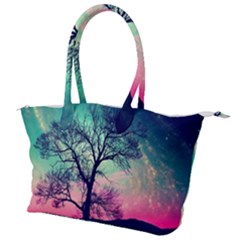 Tree Abstract Field Galaxy Night Nature Canvas Shoulder Bag by uniart180623