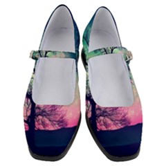 Tree Abstract Field Galaxy Night Nature Women s Mary Jane Shoes by uniart180623