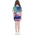 Tree Abstract Field Galaxy Night Nature Kids  Tee And Sports Shorts Set View2