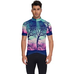 Tree Abstract Field Galaxy Night Nature Men s Short Sleeve Cycling Jersey by uniart180623