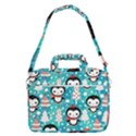 Blue Penguin Pattern Christmas MacBook Pro 16  Shoulder Laptop Bag View1