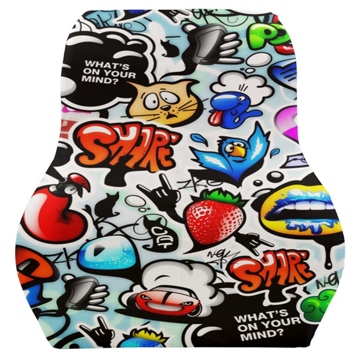 Graffiti Art Cartoon Comic Car Seat Back Cushion 