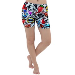 Graffiti Art Cartoon Comic Lightweight Velour Yoga Shorts