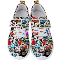 Graffiti Art Cartoon Comic Men s Velcro Strap Shoes