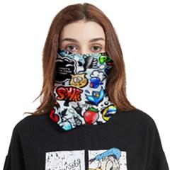 Graffiti Art Cartoon Comic Face Covering Bandana (two Sides) by uniart180623