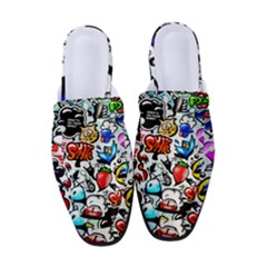 Graffiti Art Cartoon Comic Women s Classic Backless Heels by uniart180623