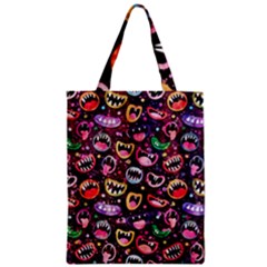 Funny Monster Mouths Zipper Classic Tote Bag by uniart180623