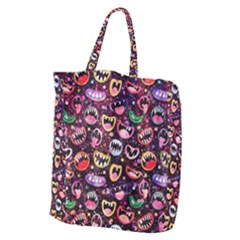 Funny Monster Mouths Giant Grocery Tote by uniart180623