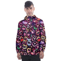 Funny Monster Mouths Men s Front Pocket Pullover Windbreaker