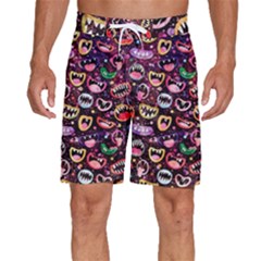 Funny Monster Mouths Men s Beach Shorts