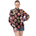 Ugly Christmas High Neck Long Sleeve Chiffon Top View1