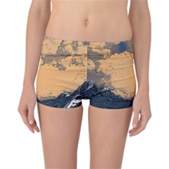 Waves Aesthetic Ocean Retro Sea Vintage Reversible Boyleg Bikini Bottoms