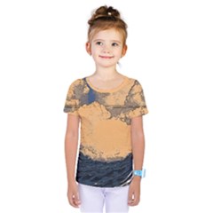 Waves Aesthetic Ocean Retro Sea Vintage Kids  One Piece Tee