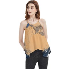 Waves Aesthetic Ocean Retro Sea Vintage Flowy Camisole Tank Top