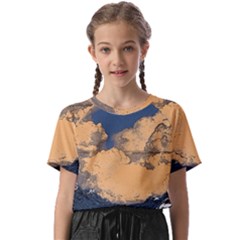 Waves Aesthetic Ocean Retro Sea Vintage Kids  Basic Tee