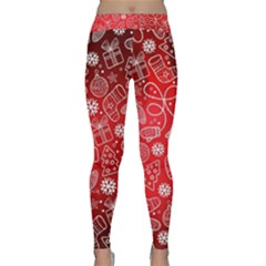 Christmas Pattern Red Classic Yoga Leggings by uniart180623