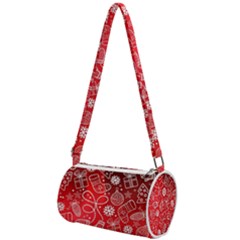 Christmas Pattern Red Mini Cylinder Bag by uniart180623