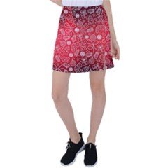 Christmas Pattern Red Tennis Skirt by uniart180623