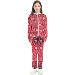 Christmas Pattern Red Kids  Tracksuit by uniart180623