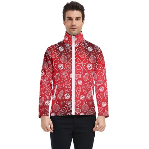 Christmas Pattern Red Men s Bomber Jacket by uniart180623