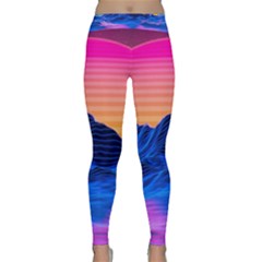 Sun Ultra Artistic 3d Illustration Sunset Classic Yoga Leggings by uniart180623