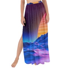 Sun Ultra Artistic 3d Illustration Sunset Maxi Chiffon Tie-up Sarong by uniart180623