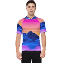 Sun Ultra Artistic 3d Illustration Sunset Men s Short Sleeve Rash Guard by uniart180623