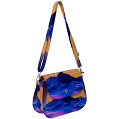 Sun Ultra Artistic 3d Illustration Sunset Saddle Handbag by uniart180623