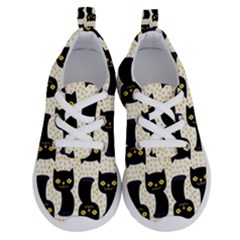 Black Cats And Dots Koteto Cat Pattern Kitty Running Shoes by uniart180623