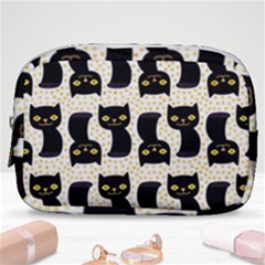 Black Cats And Dots Koteto Cat Pattern Kitty Make Up Pouch (small) by uniart180623