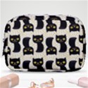 Black Cats And Dots Koteto Cat Pattern Kitty Make Up Pouch (Small) View1