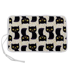 Black Cats And Dots Koteto Cat Pattern Kitty Pen Storage Case (s) by uniart180623