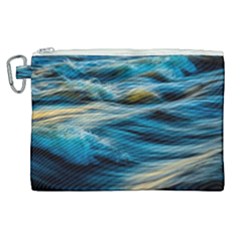 Waves Abstract Canvas Cosmetic Bag (xl) by uniart180623