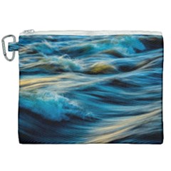 Waves Abstract Canvas Cosmetic Bag (xxl)