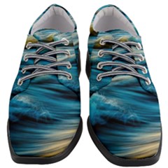 Waves Abstract Women Heeled Oxford Shoes by uniart180623