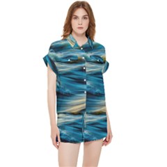 Waves Abstract Chiffon Lounge Set by uniart180623