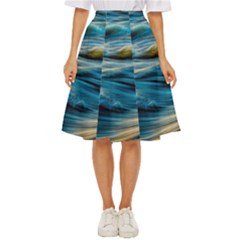 Waves Abstract Classic Short Skirt by uniart180623