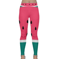 Watermelon Fruit Pattern Classic Yoga Leggings by uniart180623