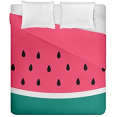 Watermelon Fruit Pattern Duvet Cover Double Side (california King Size) by uniart180623